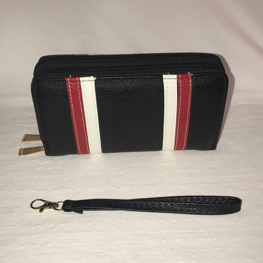 Double Zip Around Wallet with Wristlet- New Without Tag
